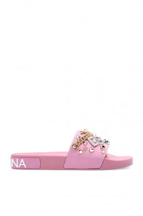 SchaferandweinerShops KR - Rubber slides with logo Dolce